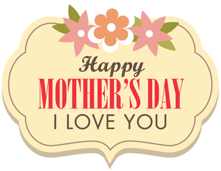 Happy Mother's Day I Love You Flower Car Bumper Sticker Decal