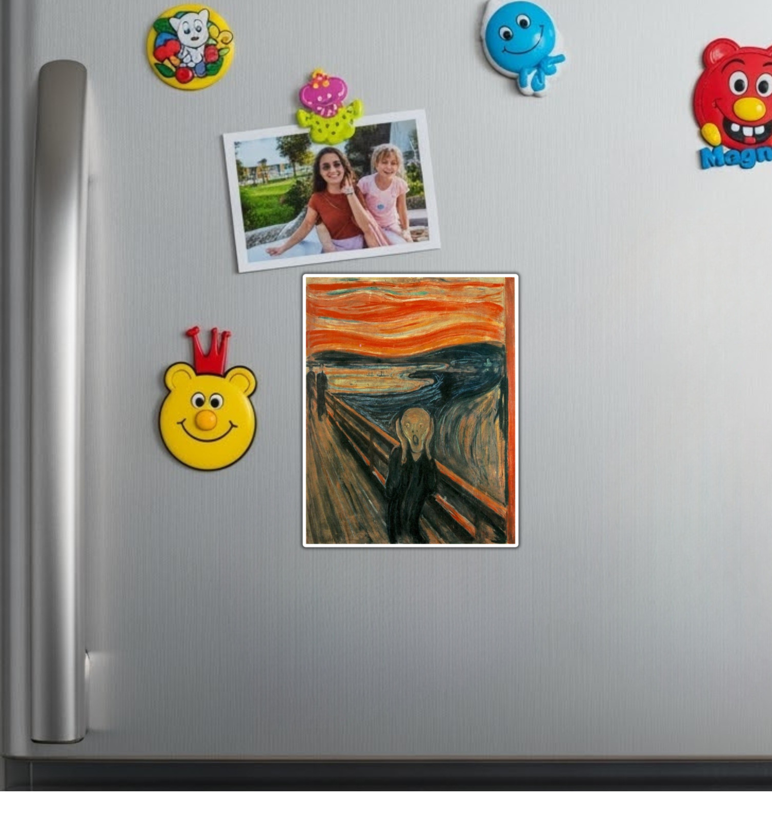 The Scream Fridge Magnet or Laptop Sticker