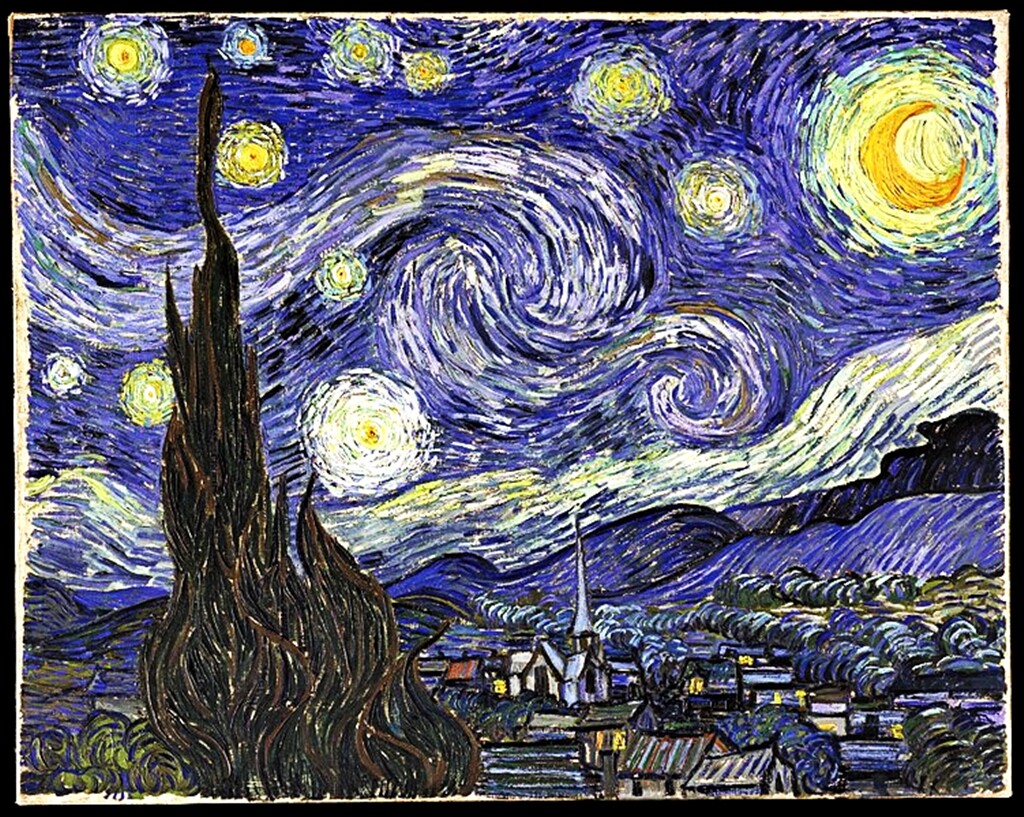 Vincent Van Gogh's Starry Night Sticker / Decal post-impressionist Art Yeti Cup