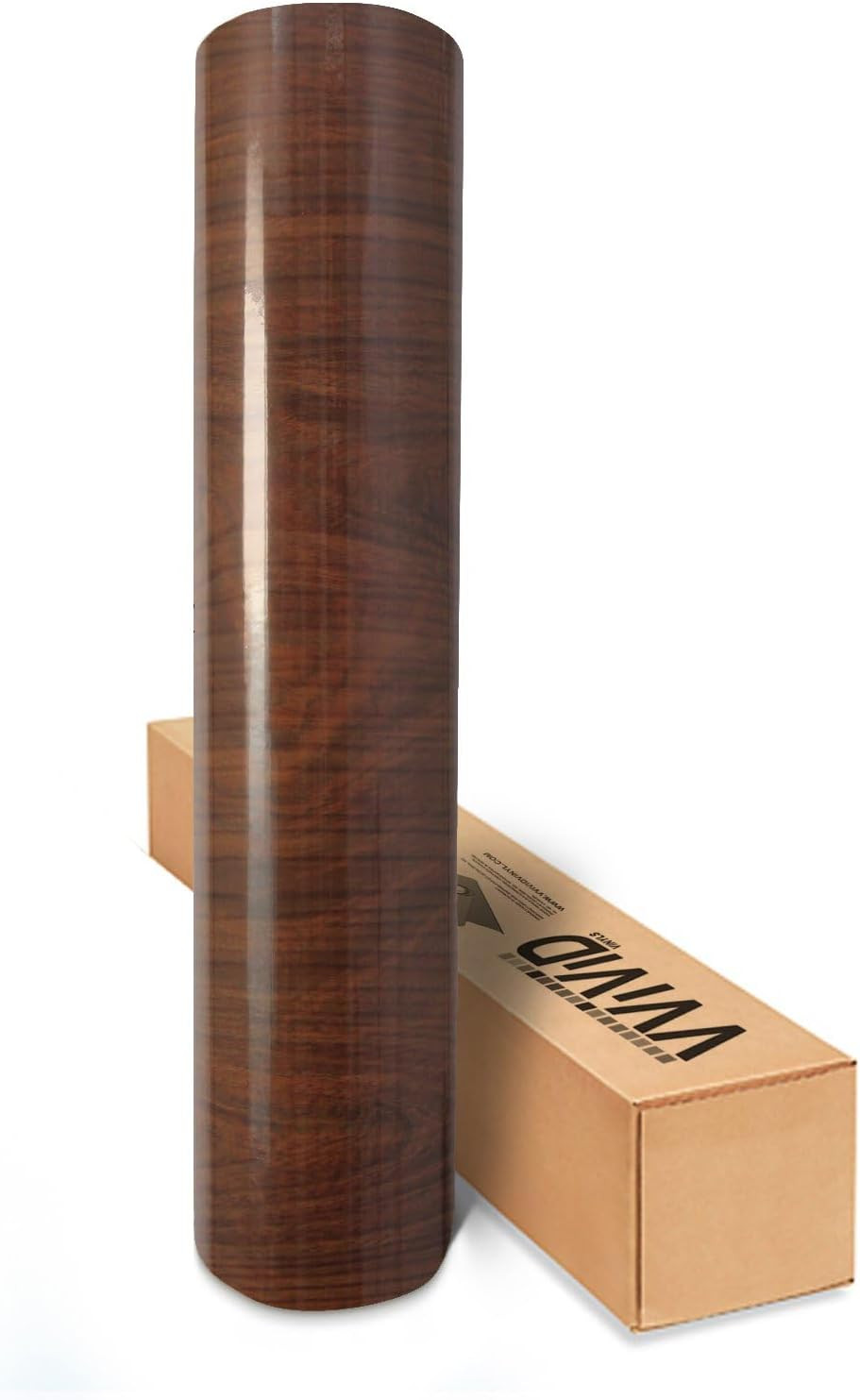 Dark Brown Cedar Wood Grain Vinyl Wrap 1ft x 48in Self Adhesive Furniture Film