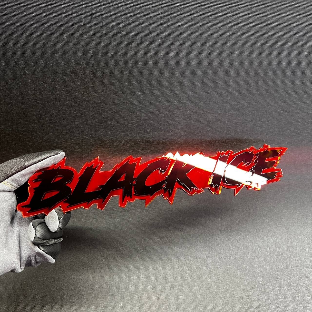 1PC BLACK ICE Custom 3D Text Car Badge Fender Emblem Tailgate Toolbox Decal