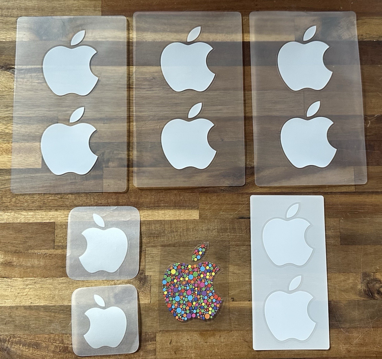 11 Apple Vinyl Stickers Decal 10 White 1 Multi Colored