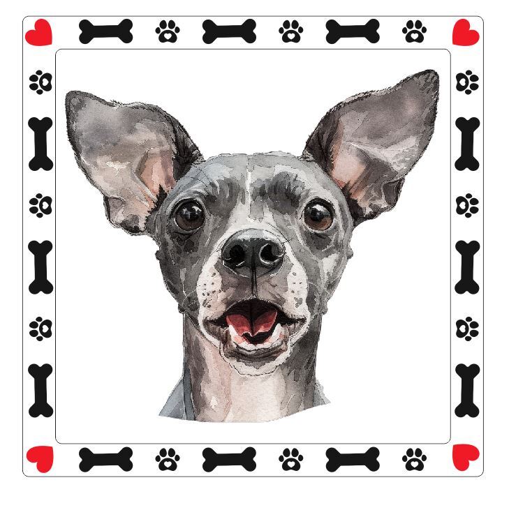 American Hairless Terrier Dog Stickers A200