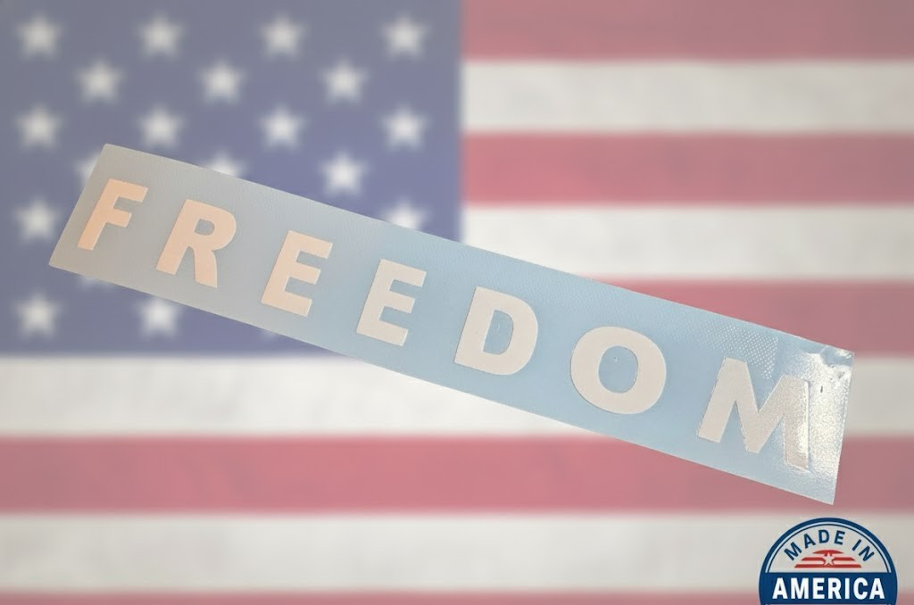 FREEDOM Vinyl Decal Sticker – Die Cut weatherproof – Charlie Kirk Patriotism USA