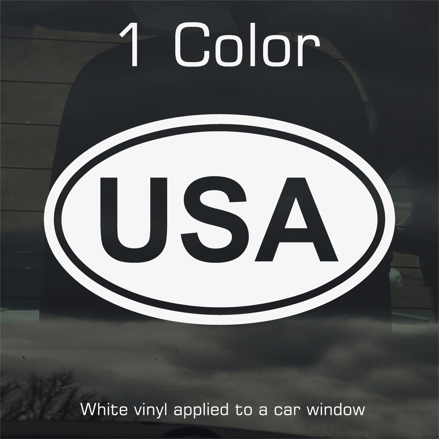United States of America USA Oval Country Code Vinyl Decal Sticker