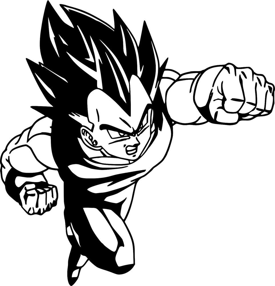 Vinyl Decal Truck Car Sticker Laptop – Dragon Ball Z Super Saiyan Vegeta v3