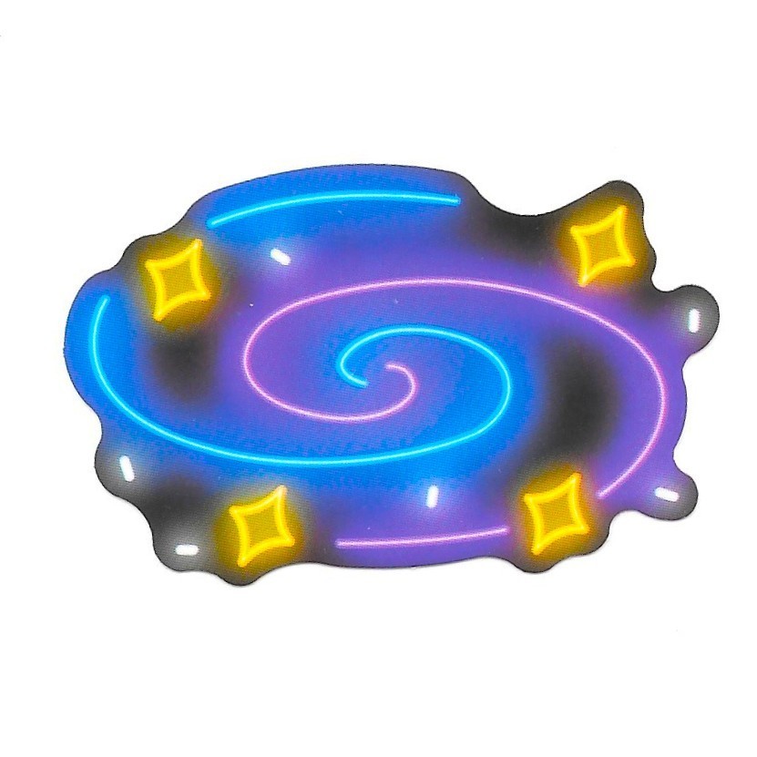 Neon Galaxy Swirl Sticker Die Cut Vinyl Decal Spiral Cosmic Space Laptop Journal
