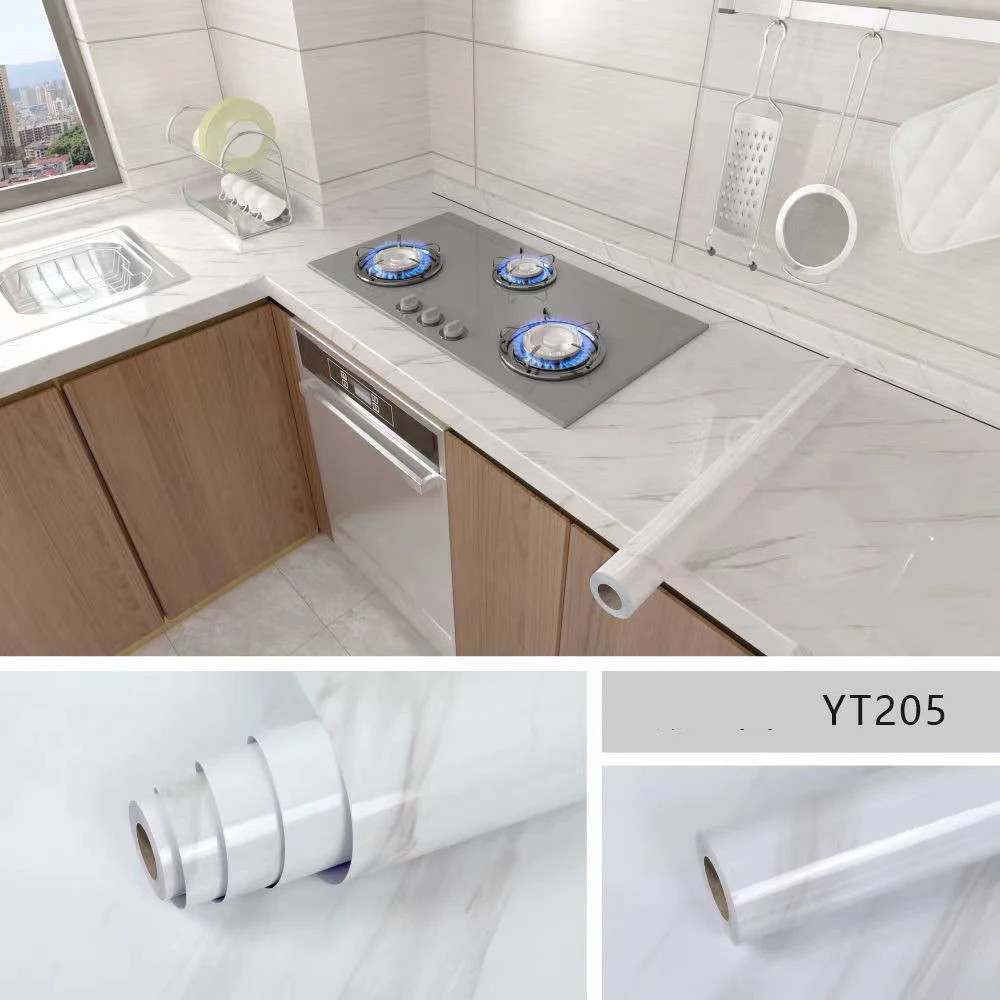 40cm kitchen waterproof and oil resistant PVC self-adhesive marble wall sticker