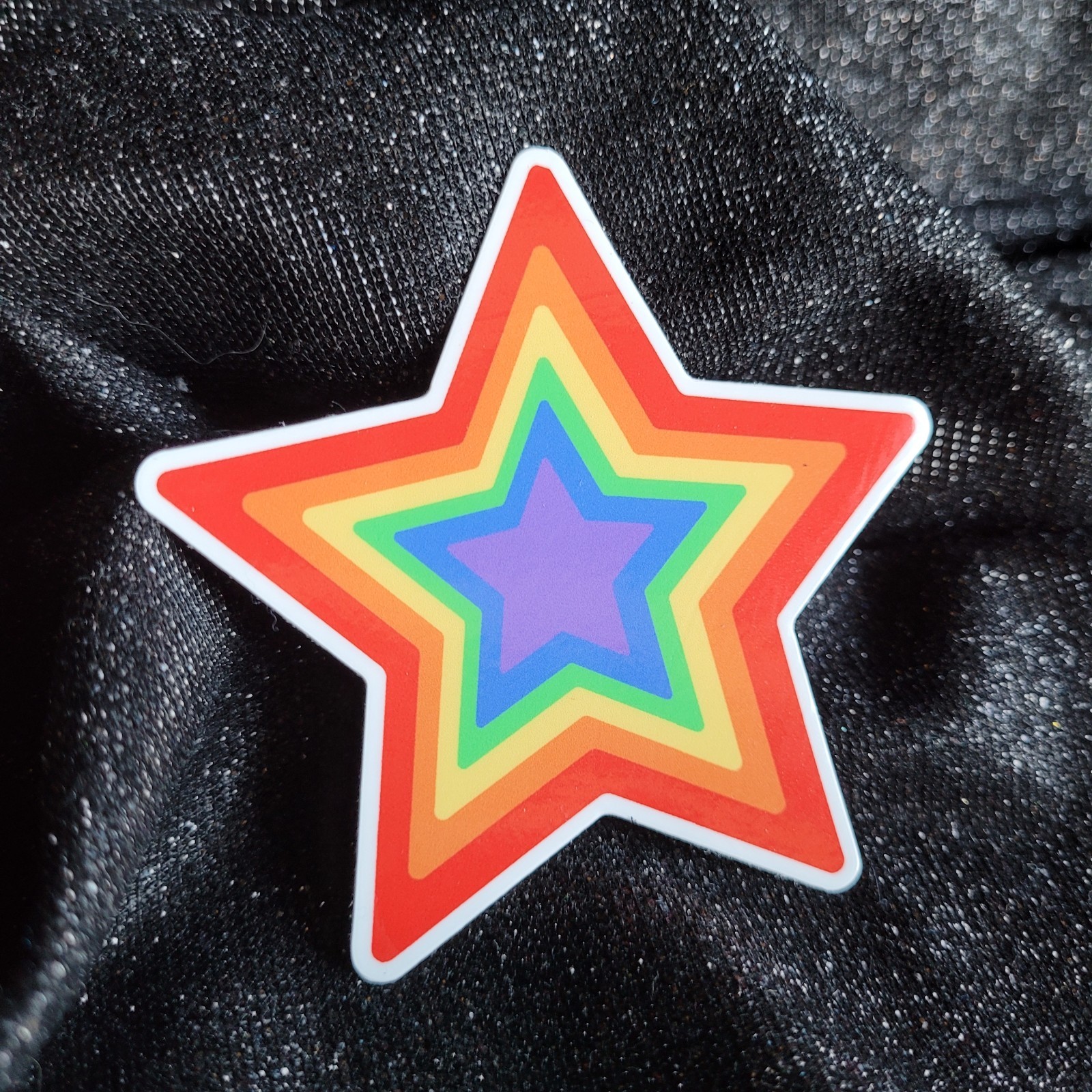 Rainbow Two Pack Stickers ~ Heart & Star ~ Rainbows Vinyl Waterproof Pride LGBTQ