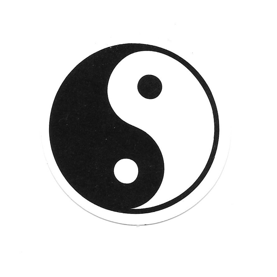 Yin Yang Balance Symbol Vinyl Sticker Laptop Water Bottle Zen Yoga Art