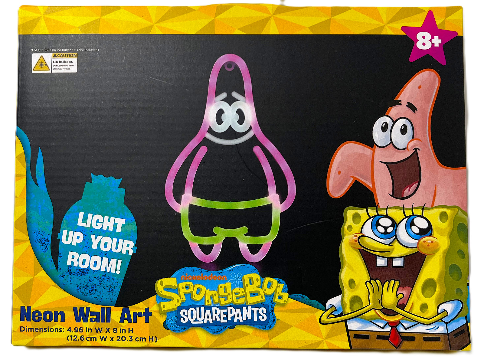 Set of 2 SpongeBob SquarePants and Patrick Neon Wall Art Nickelodeon (Brand New)
