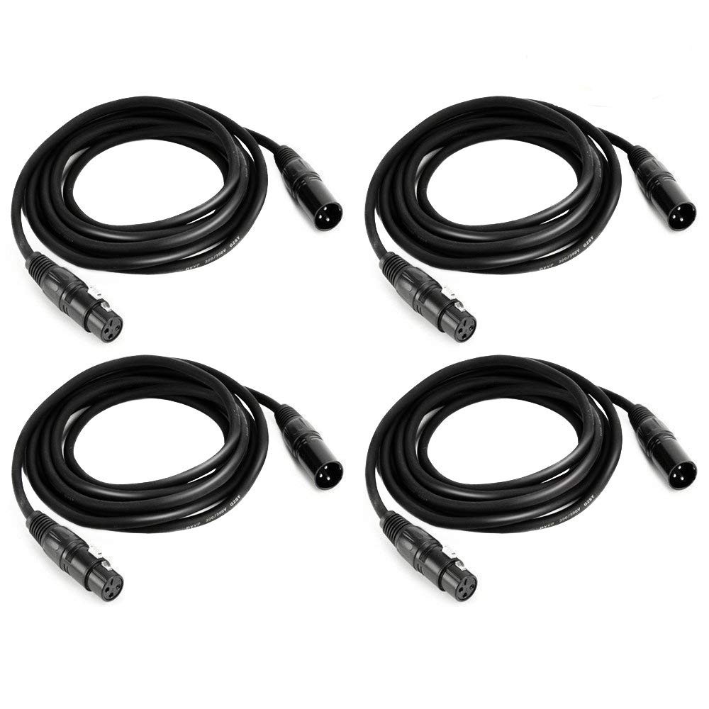10 ft Flexible DMX Cable 3 Pin Signal XLR Male to Female Cable Wire for Stage…