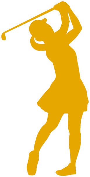 Women's Golfing Die Cut Decal Multiple colors Made In USA