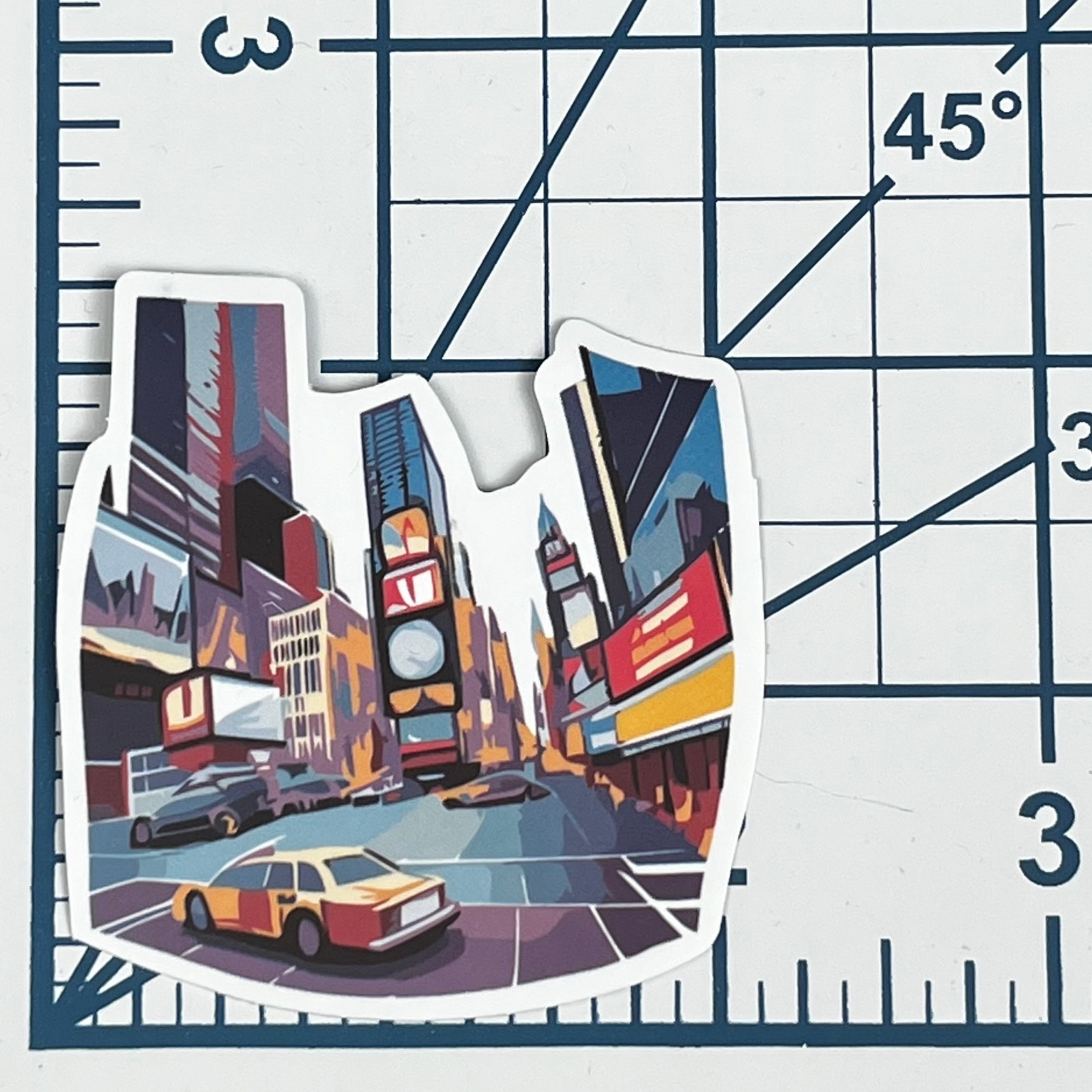 New York City Vinyl Sticker Times Square NYC Taxi Manhattan Skyline Art