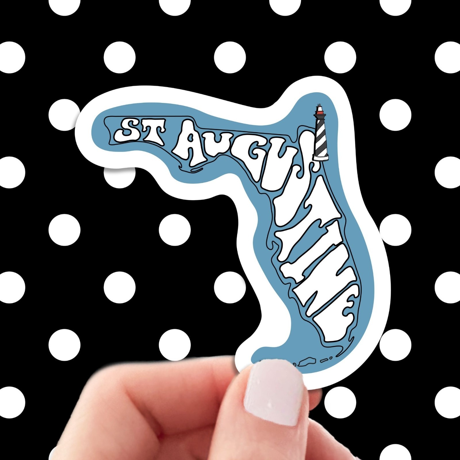 St. Augustine Florida Laptop Sticker, St Augustine Lighthouse Sticker For Laptop