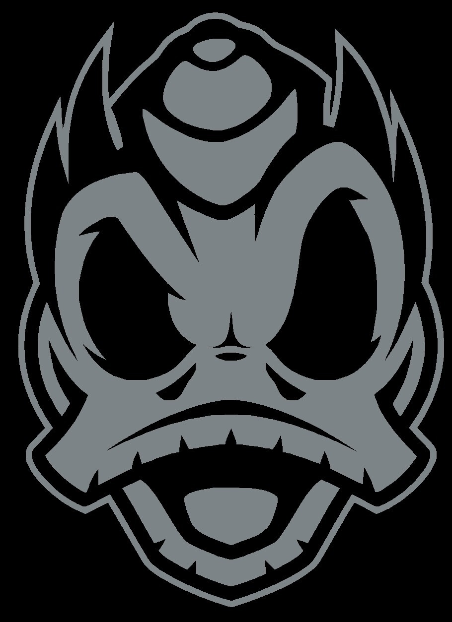 Oregon Ducks Combat Duck Decal – Sticker Die Cut TRAFFIC GREY