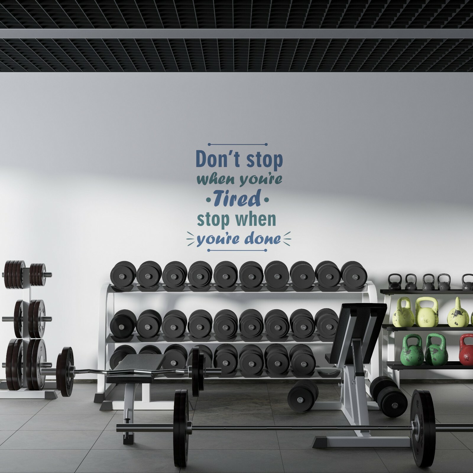 Vinyl Home Bedroom Living Room Art Motivational Fitness Quotes Design Wall Decal