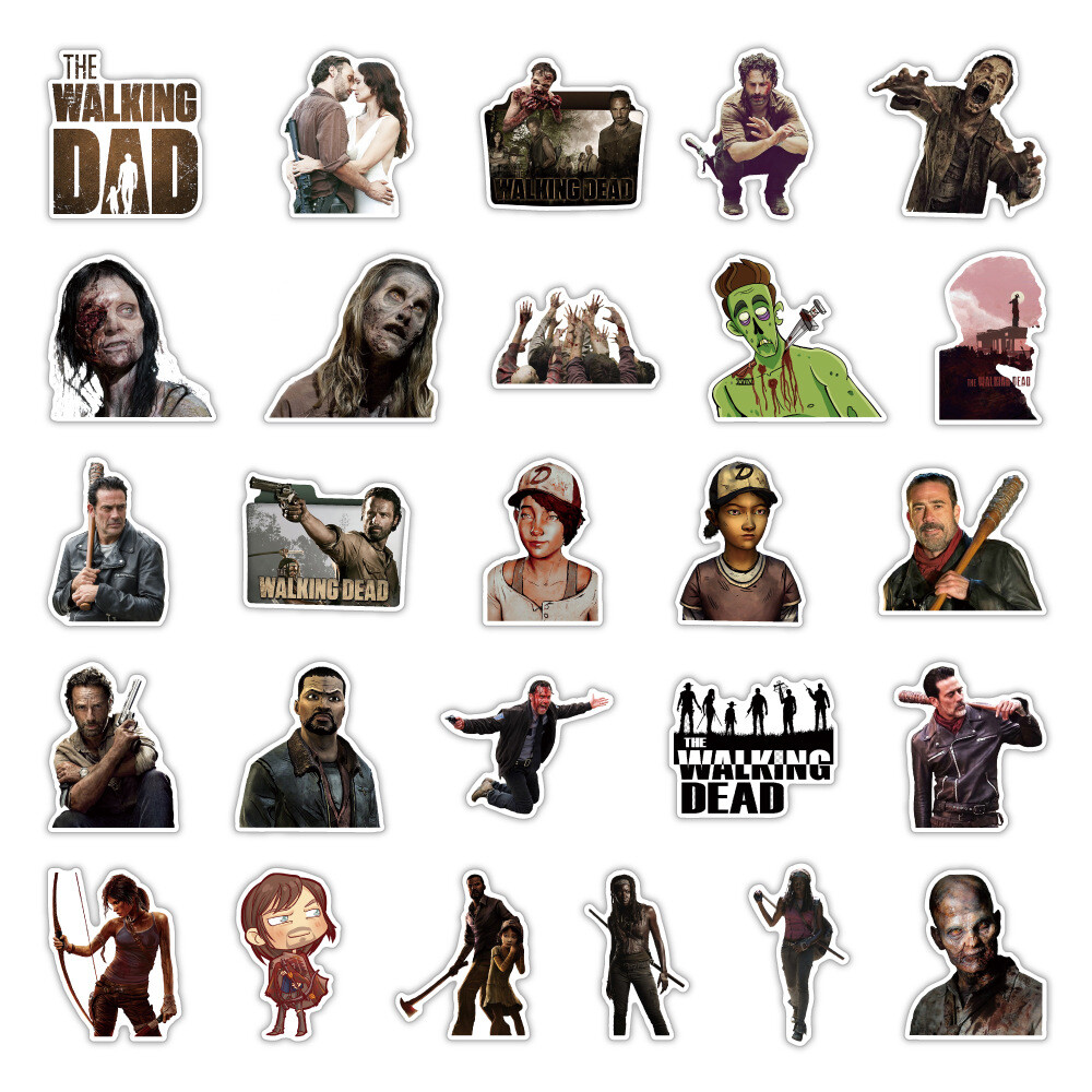 100Pcs The Walking Dead Sticker for Kids Teens Girls Scrapbooking Water Bottles