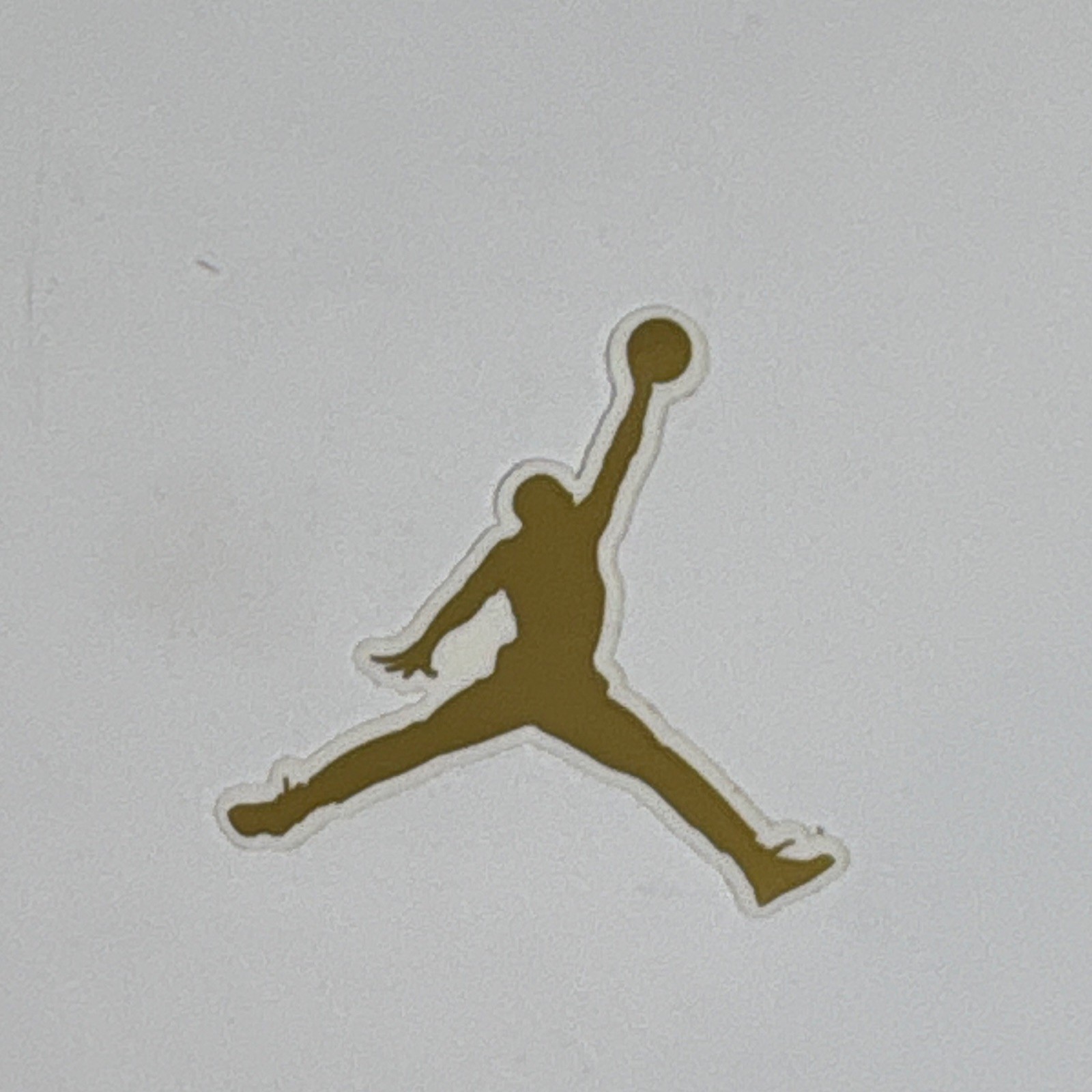 Gold & White Basketball Player Silhouette Vinyl Die-Cut Sticker Decal