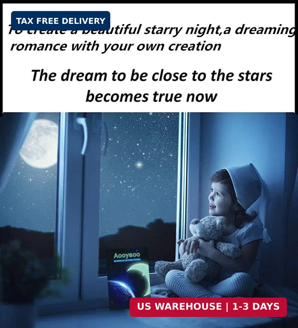 Glow in The Dark Stars Wall Stickers,Ceiling Star,Glowing Stars for Ceiling and