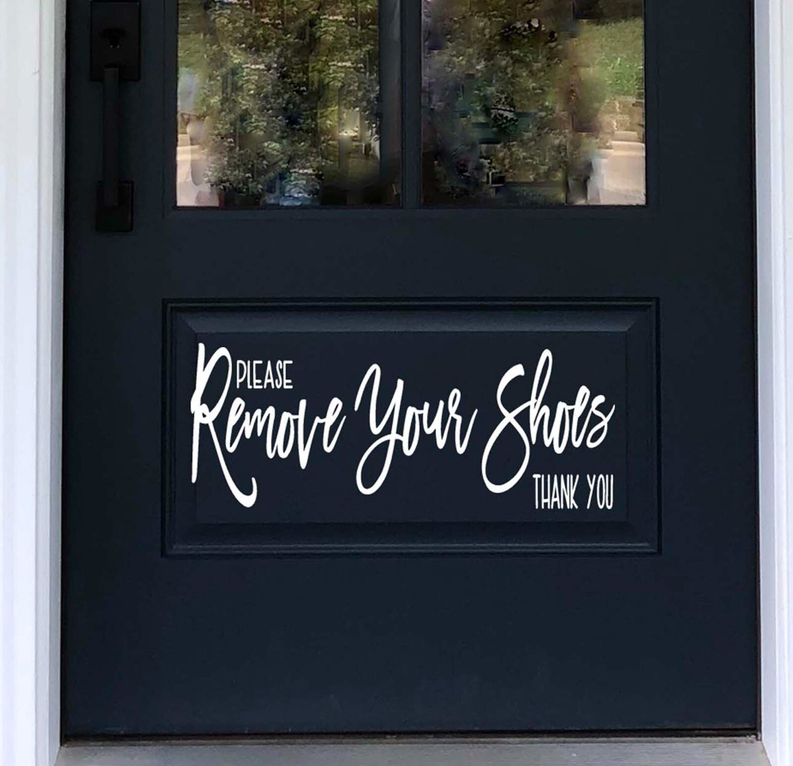 Remove Your Shoes Decal for Door Sign Vinyl Window Wall Please and Thank you