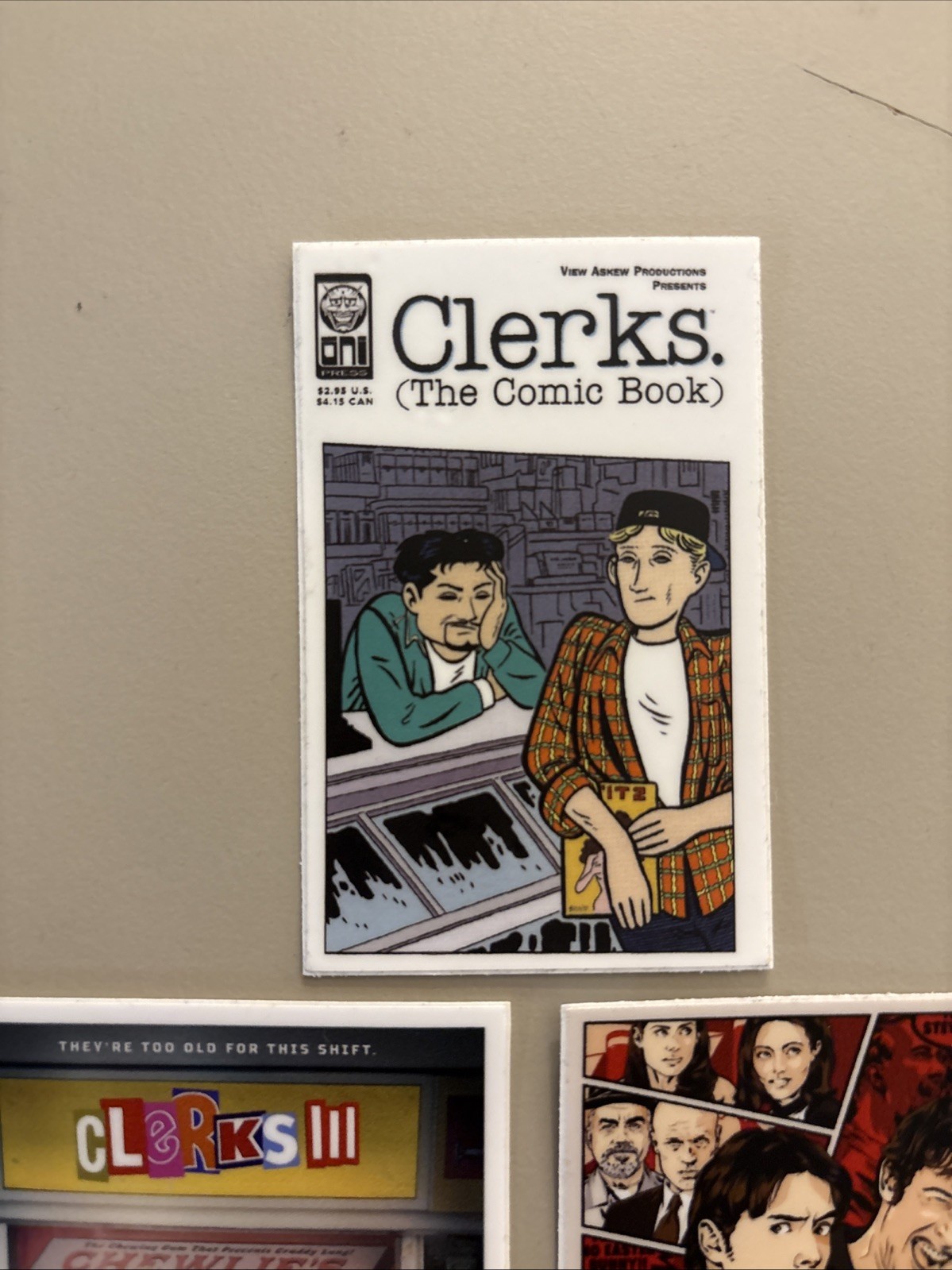 Clerks Mallrats (Sticker Lot Of 3-Dishwasher Safe) Movies Comic Kevin Smith