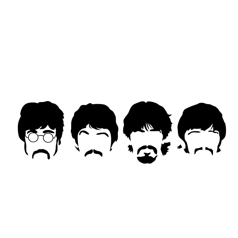 Vinyl Decal for Window – The Beatles (Faces), Various Colors & Sizes