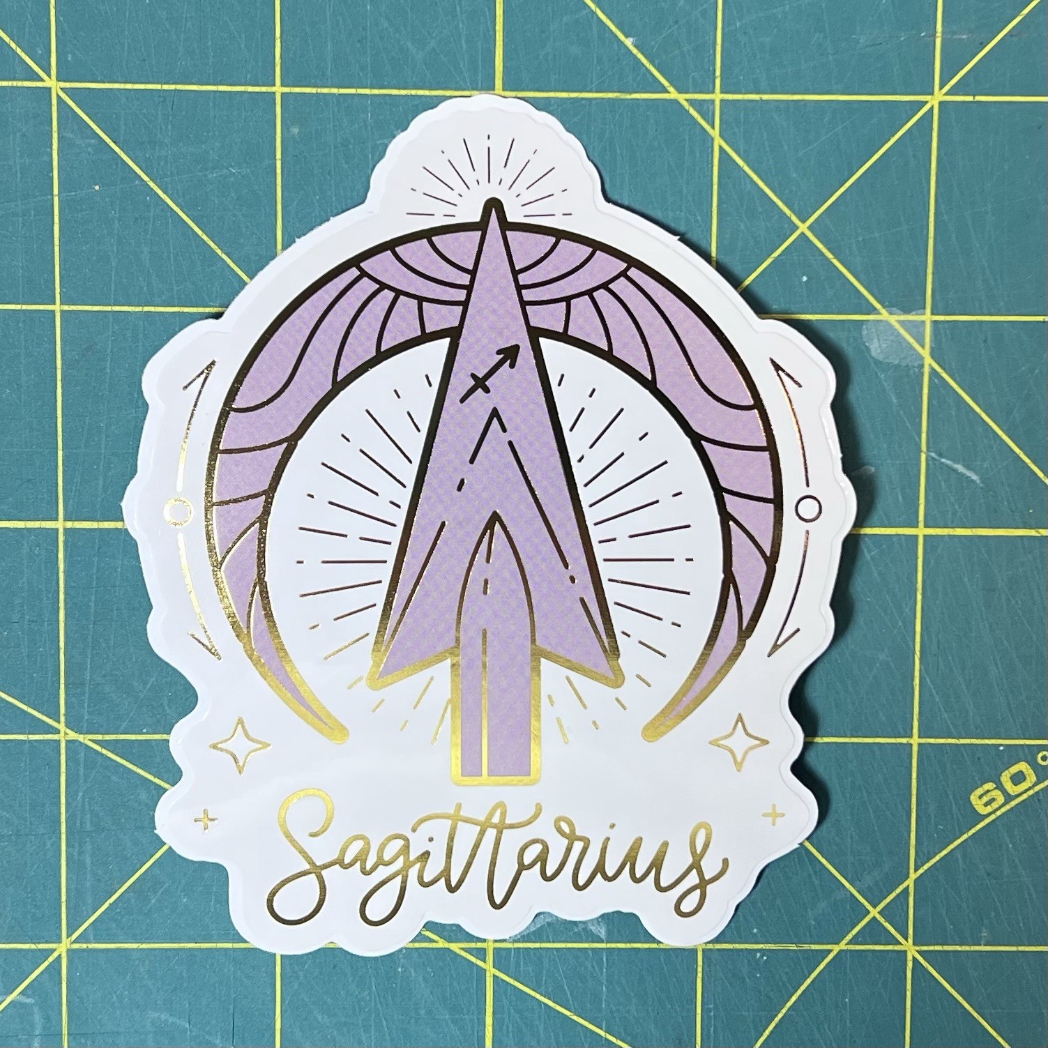 Sagittarius Vinyl Diecut Sticker UV Fade Resistant Dishwasher Safe 3.5” X 3.5”
