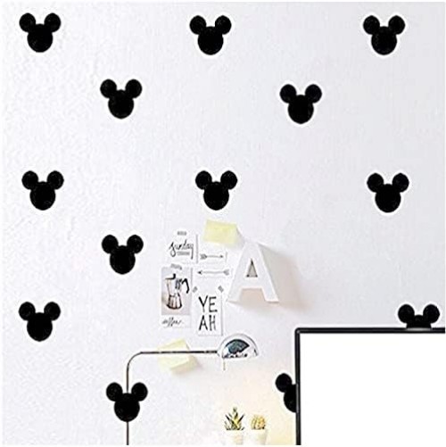 Cartoon Wall Sticker,Cute Animal Wall Art Easy RemovableBlack