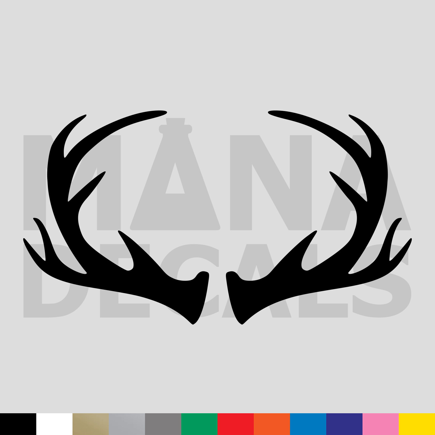 Antlers Vinyl Die Cut Decal Sticker – Rack Buck Deer Hunting Stag Elk Whitetail