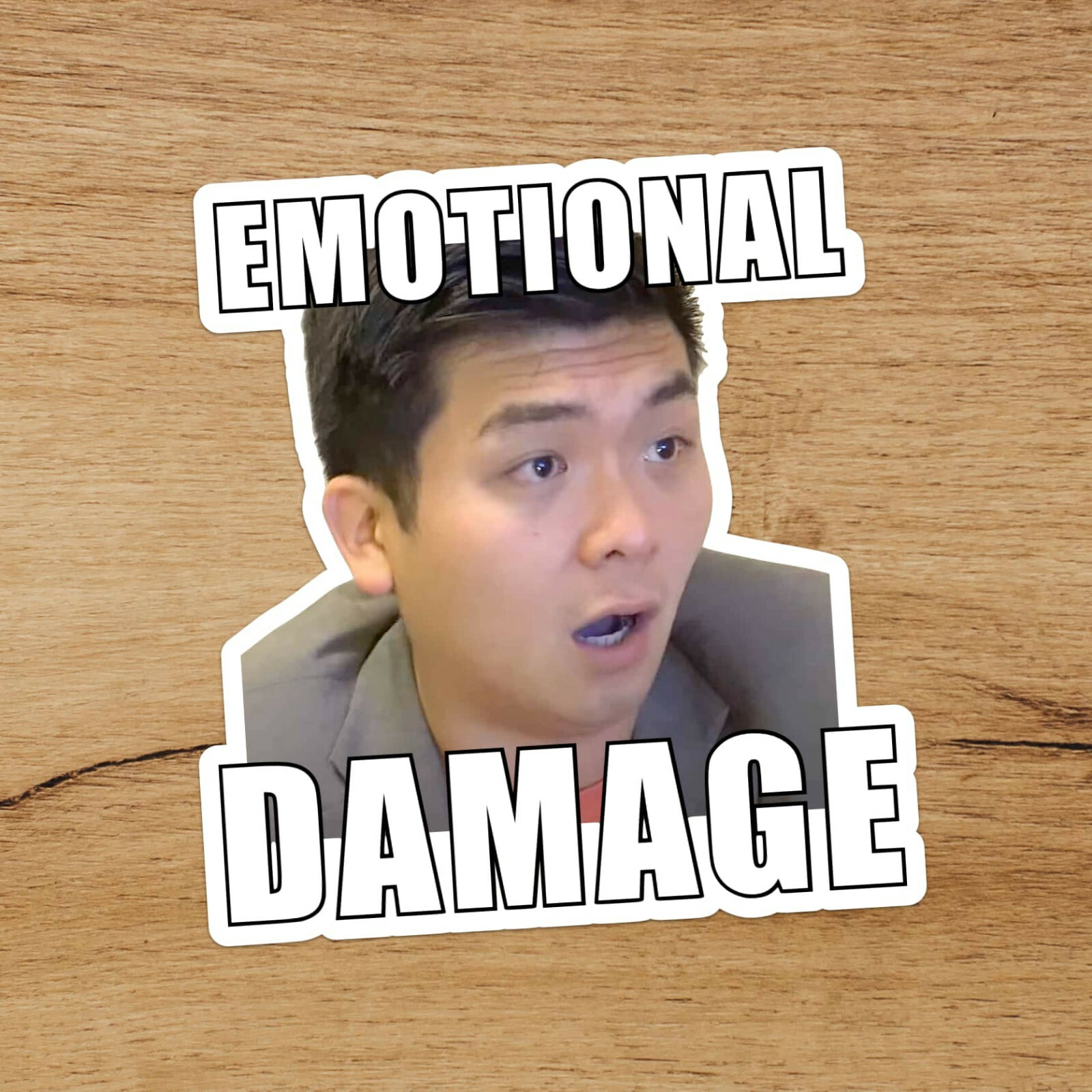 Emotional Damage Funny TikTok Meme Vinyl Decal Laptop Sticker 3in
