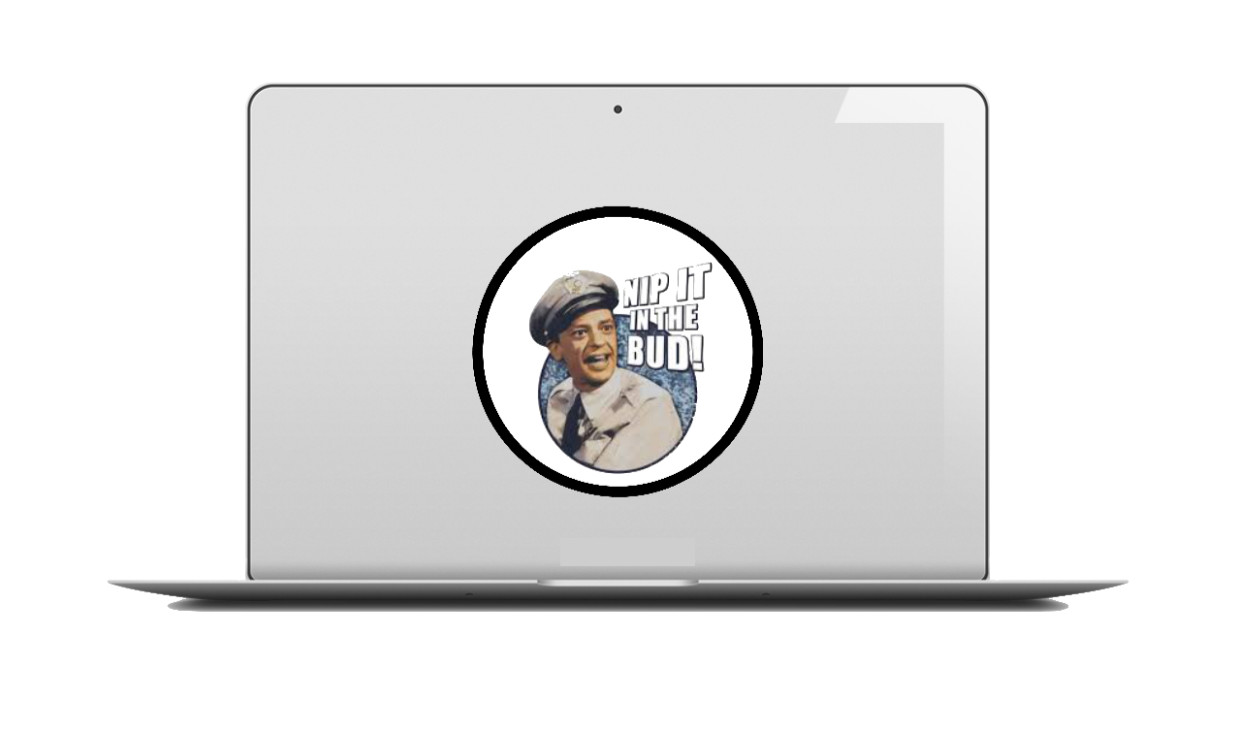 Andy Griffith Show – Barney (Nip It) – 4" Vinyl Decal Car Cooler Laptop Truck 25