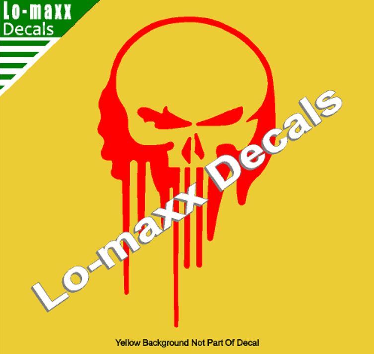 Punisher Skull Death Head Graffiti Art High Performance Die Cut Vinyl Decal