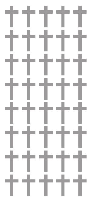 1" Silver Religious Cross Stickers Envelope Seals Church School arts Crafts