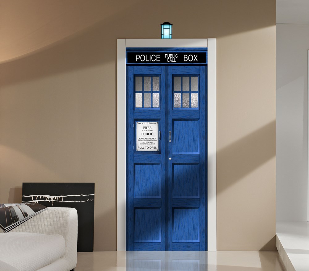 Doctor Who TARDIS Repositionable Door or Wall Graphic-Unique!-Sci-Fi-TV-Whovian