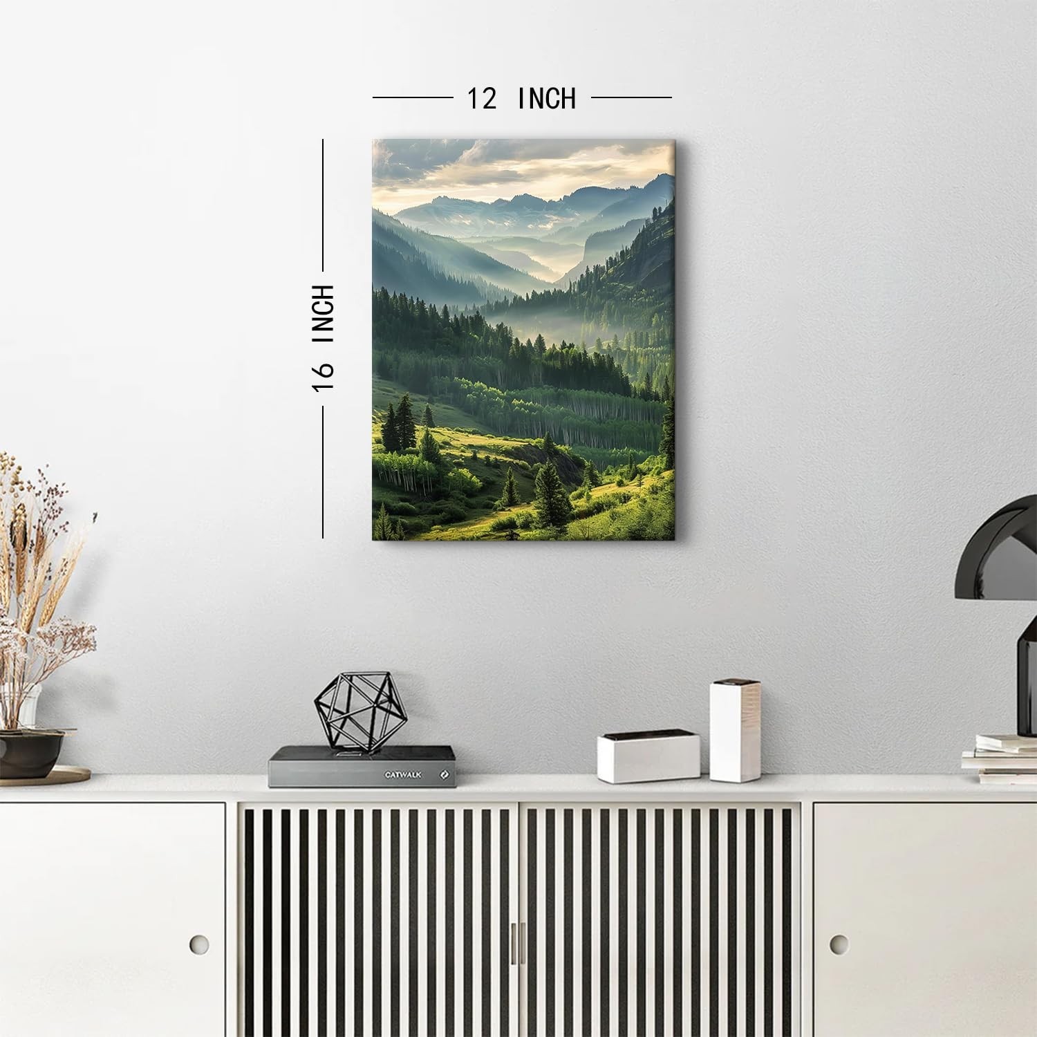 Mountain Wall Art for Living Room Sunrise Forest Wall Art Trees Pictures Wall…