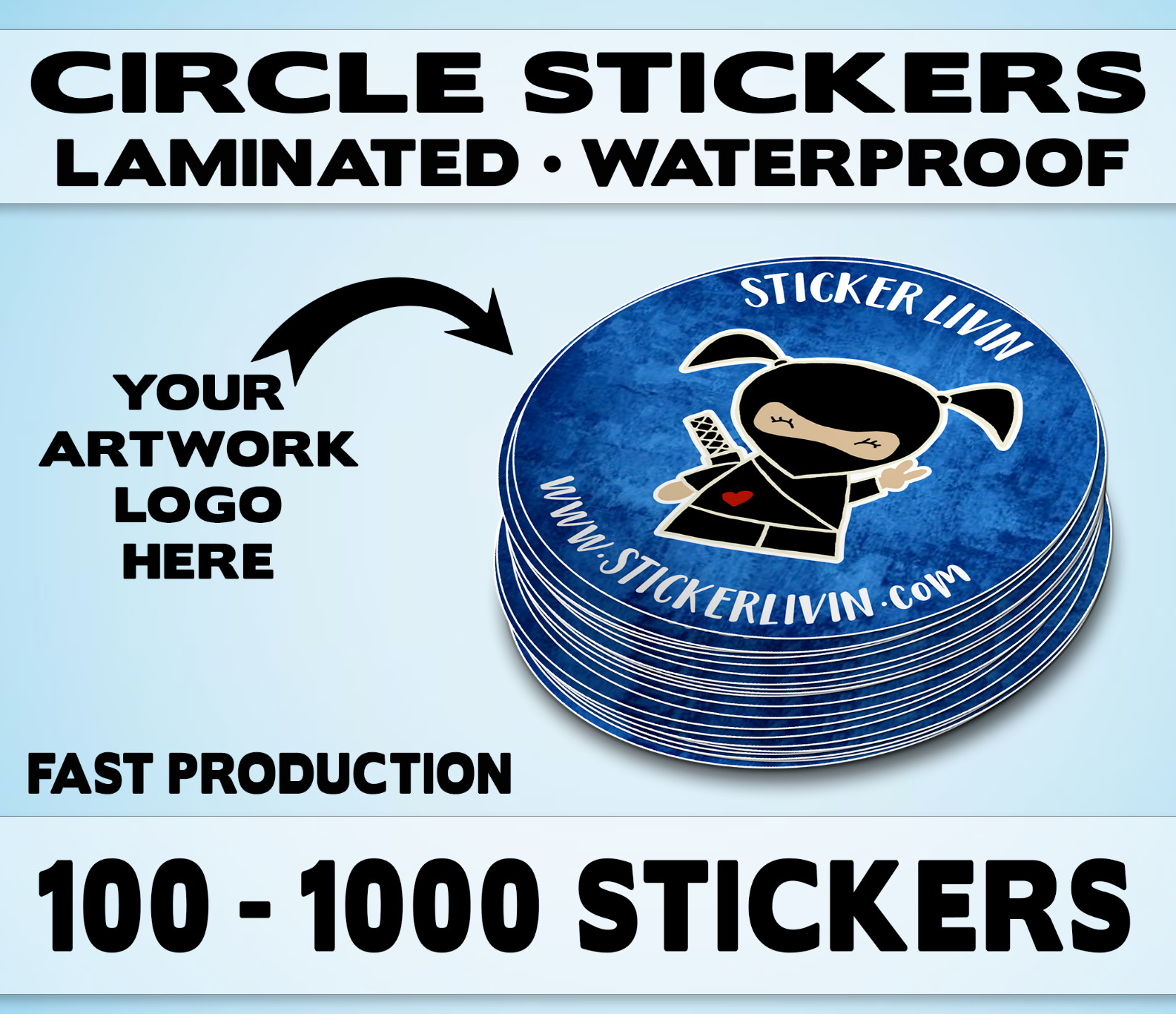 Custom circle stickers | Product Labels | Logo Stickers | Free Shipping