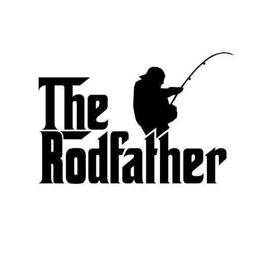 Funny Fishing Dad Pun Decal Sticker for Car Home Wall Door Window The Rodfather