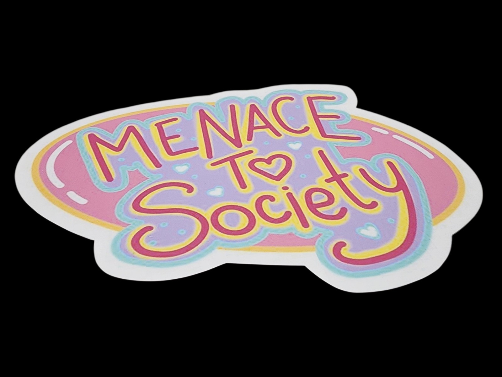 Menace To Society Waterproof Car Decal Wall Poster Vinyl Sticker Cute Pink Blue