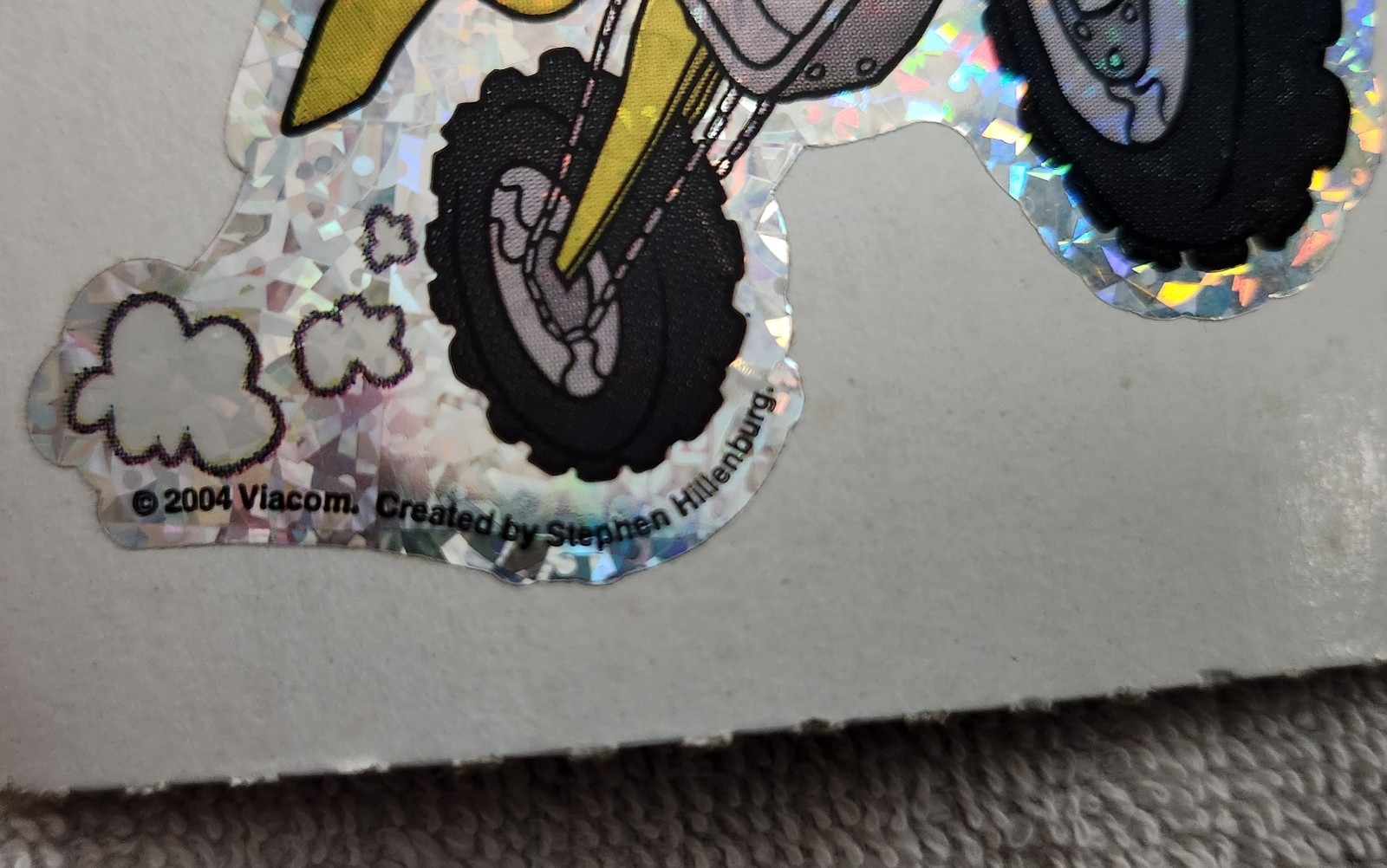 2004 SpongeBob & Patrick Holographic Sticker Motorcycle Biker Viacom Nickelodeon