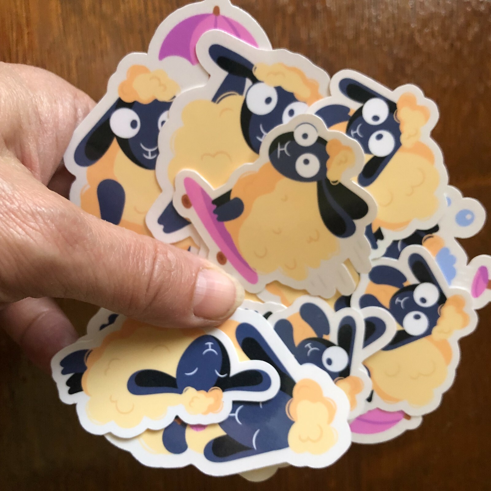 Sheep Stickers Cute Lamb Waterproof/UV Glossfor toy Cups, Home, Car or wherever!