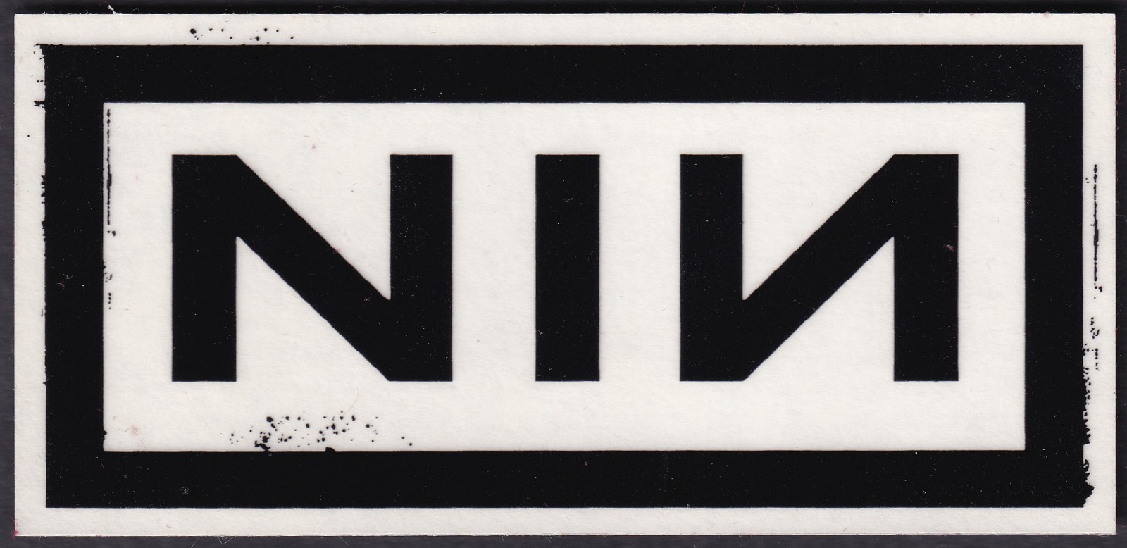 Nine Inch Nails Year Zero Art Is Resistance Logo 2"x4" Transparent Sticker 2007