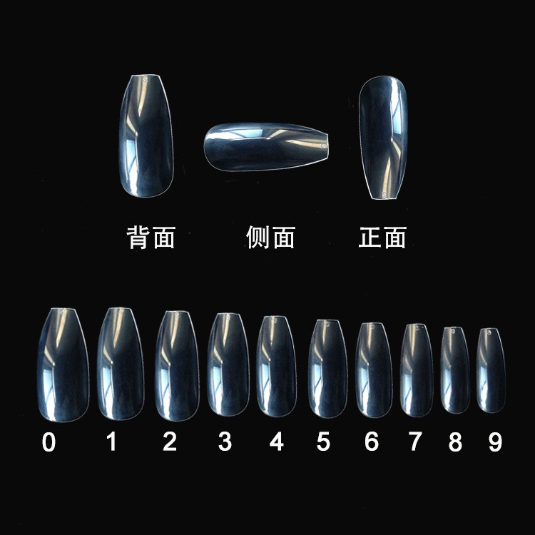 500 transparent natural fake nails