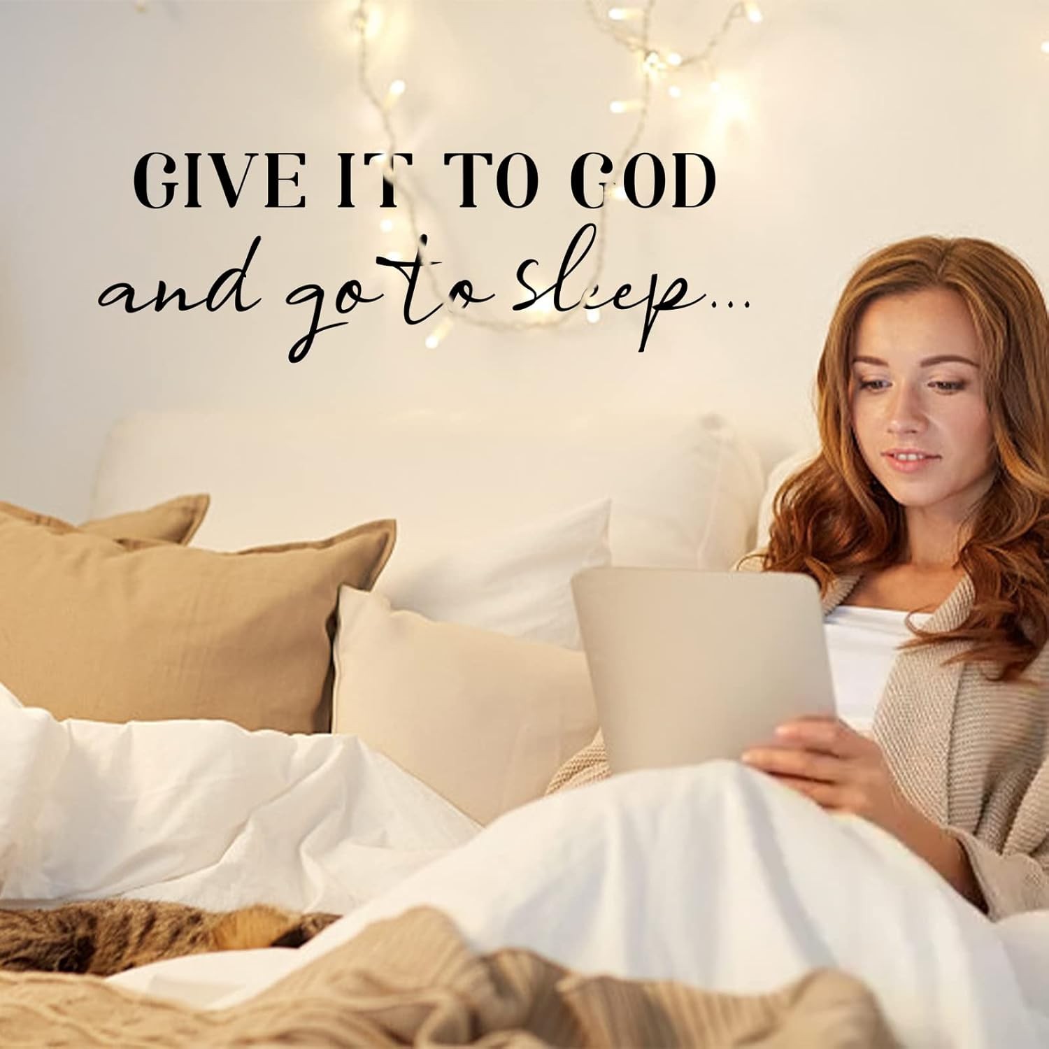 Inspirational Wall Decal "Give It to God" Vinyl Quote Sticker Home Decor
