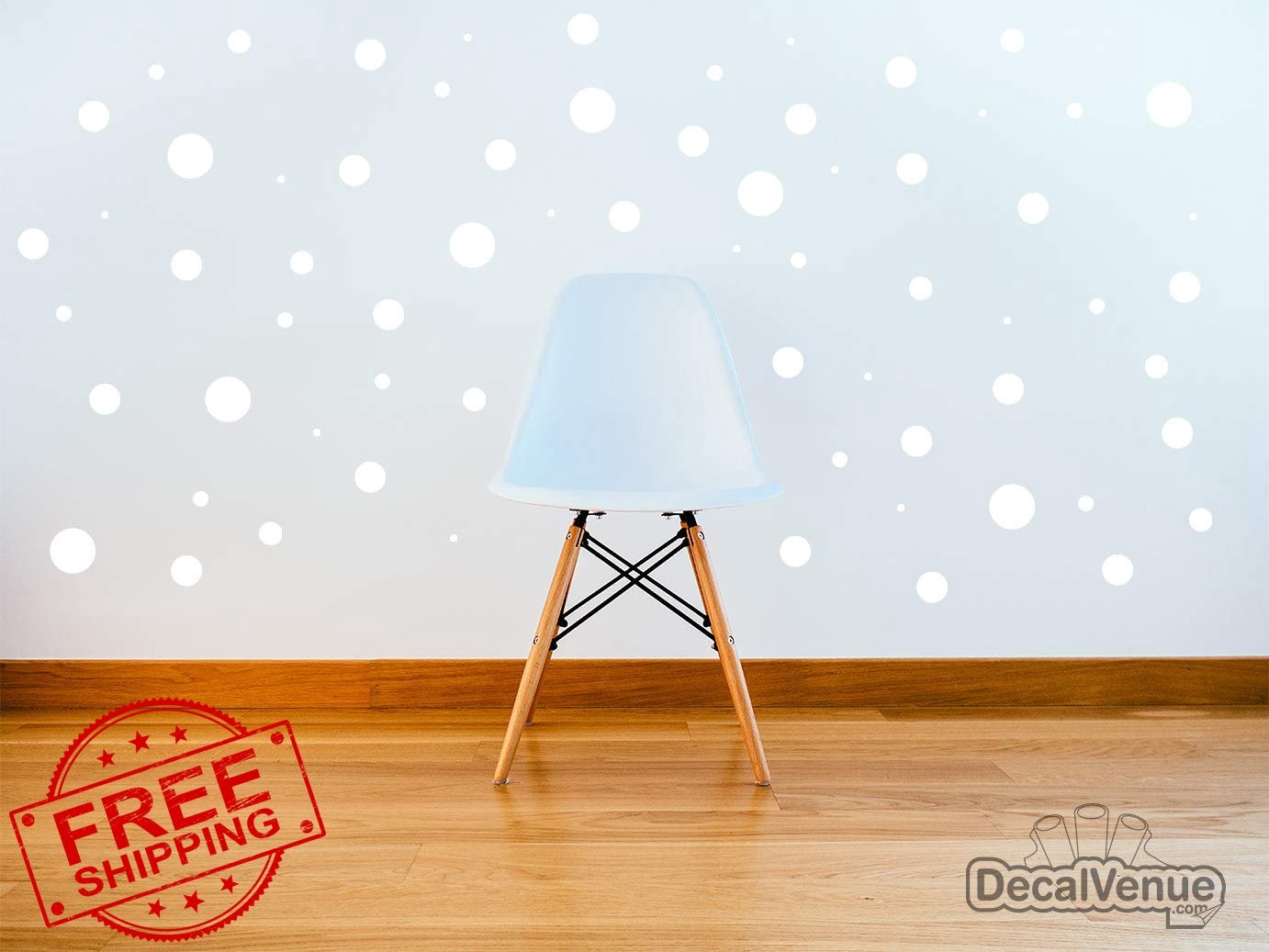 DecalVenue.com White Polka Dots Wall Decals Stickers 100pc