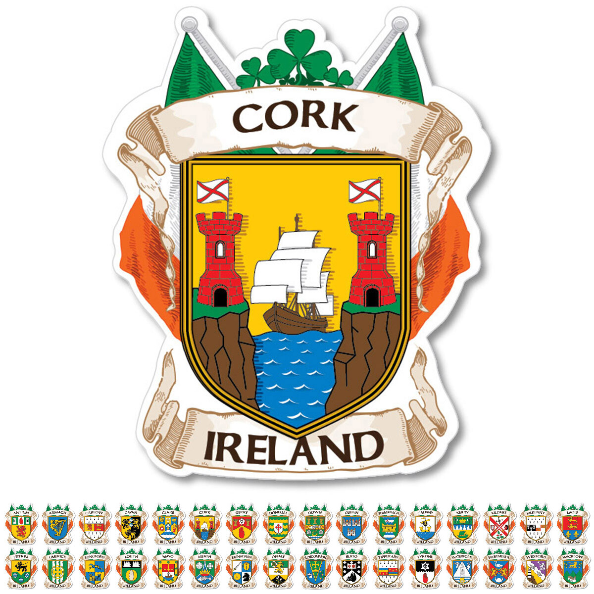 County Cork Ireland Irish Decal Sticker
