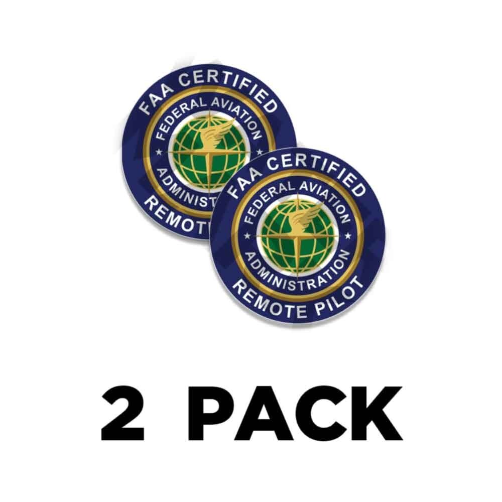 FAA CERTIFIED Drone PILOT Decals 4" Drone Sticker Federal Aviation 2PK