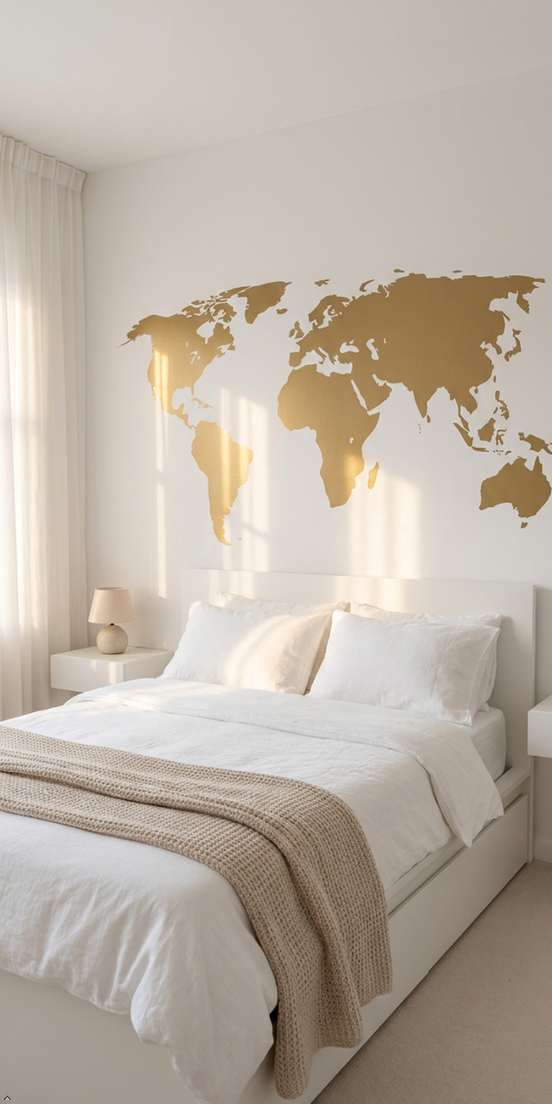 World Map Travel Office Bedroom Living Wall Sticker Graphic Vinyl Home Kid décor