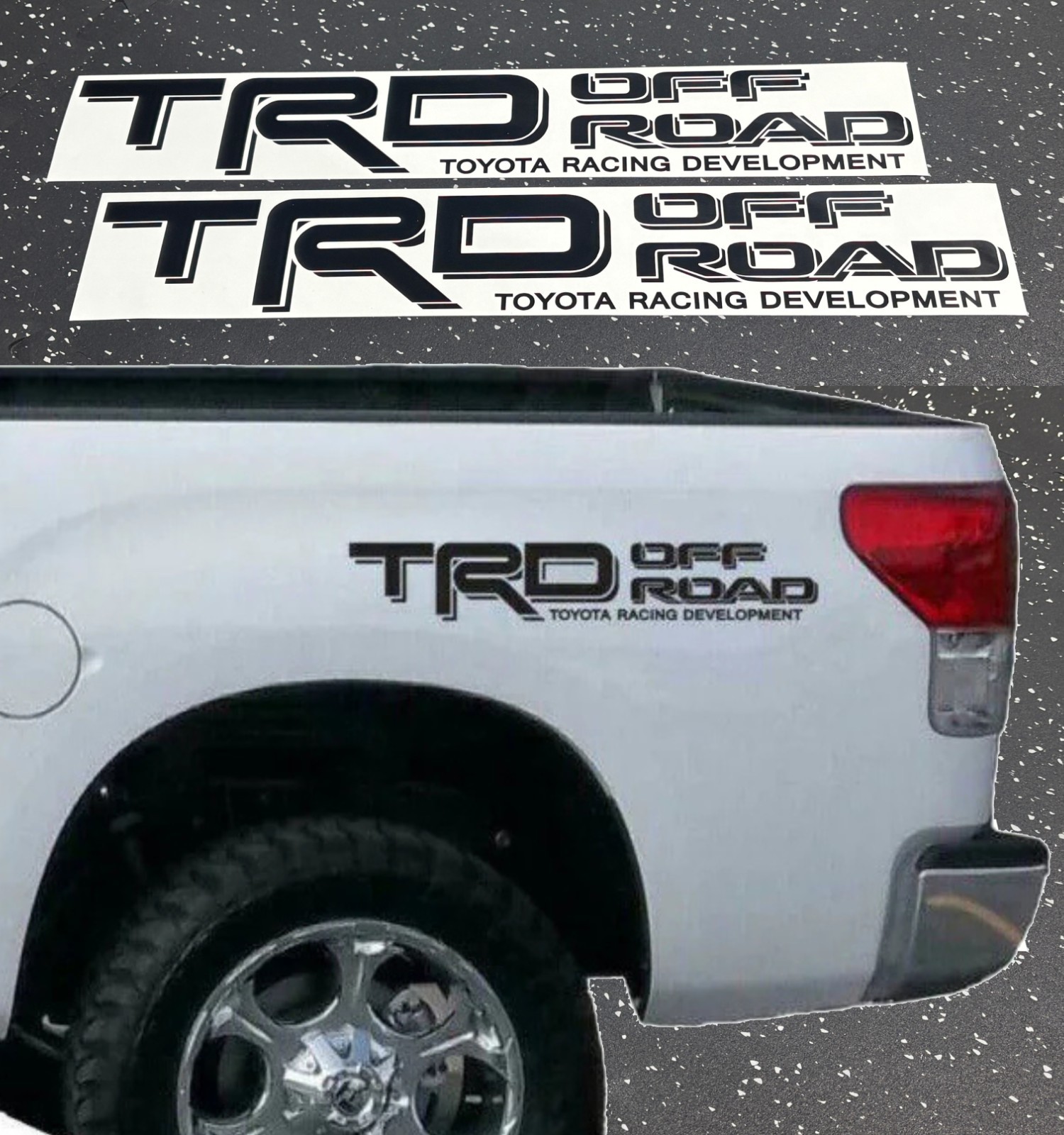 2x [Red] TRD Off Road Vinyl Decal fits Tacoma 4Runner Tundra Truck (Outdoor Use)