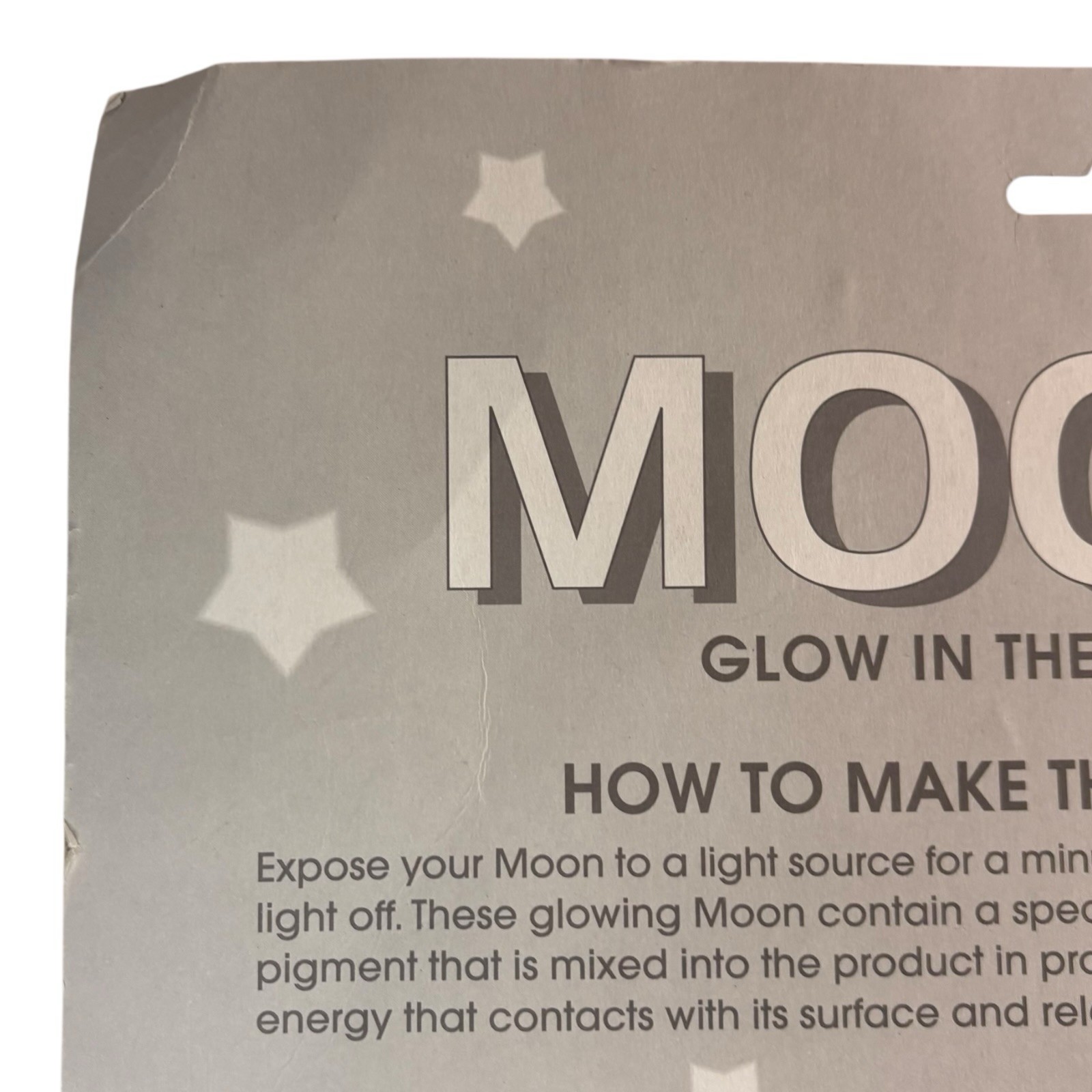 SEALED Vintage "Moon Glow in the Dark" Space Star Bedroom Large Size Y2K 90s NOS